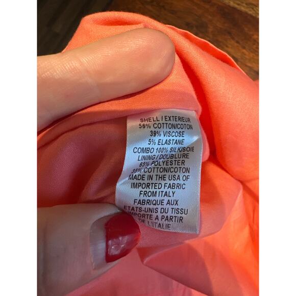 Milly New York Danielle Sheath Dress Coral - Size 10 - Picture 9 of 9
